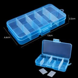 4 Sizes Jewelry Box Organizer Storage Container Plastic Organizer Box with Adjustable Dividers for Beads Art DIY Crafts
