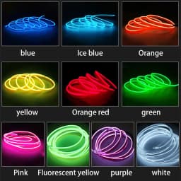 1/2/3/4/5M Car Interior Led Decorative Lamp EL Wiring Neon Strip For Auto DIY Flexible Ambient Light USB Cigar Atmosphere Diode