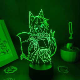 The Helpful Fox Senko San Anime 3D LED Neon Nightlight Birthday Gift for Friend Otaku Bedroom Decor Manga Lava Lamp No Senko San