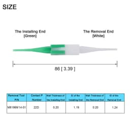 JRready M81969-14-01 Solid Barrel Installing Removal Tool Plastic Hand Tool Accessories For Electrical Wire Terminal Connectors