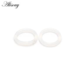 Alisouy 100pcs Rubber Silicone Seal Circle O-Rings Switch Dampeners Industrial Crafts DIY Jewelry For Ear Taper Expander Tunnels