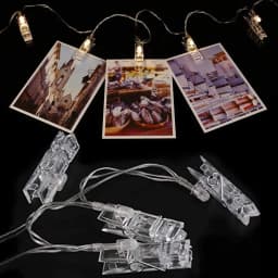 Garland Clothespins Led Photo Clip Lights String Weeding Decorations Christmas Ornaments New Year 2026 Home Decor 6/10M Bedroom