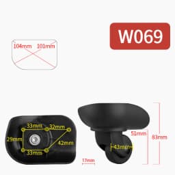Luggage Wheel Replacement Wheels Suitcase Accessories Universal Casters Rolling Luggage Suitcase Wheeled Accessories Bags Caster