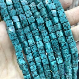 8*8mm Natural Square Agates Tiger Eye Turquoises Amazonite Crystal Jades Stone Beads For Jewelry Making DIY Bracelet Necklace