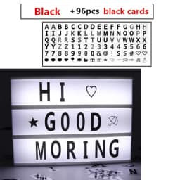 LED Combination Night light Holiday Lights USB AA Battery Box DIY Letters Symbol Cards Decoration Lamp Message Board Lightbox