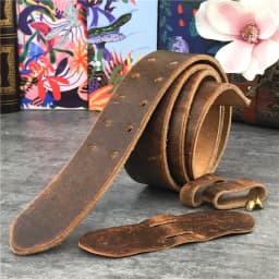 43MM Wide Double Buckle Belt Leather Belts Without Buckles Men Belt Ceinture Mens Leather Belts Without Buckles Jeans Belt SP18