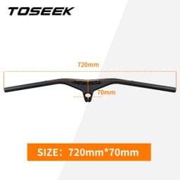 TOSEEK Mtb Handlebars And Stem 28.6mm-17Degree Carbon Integrated Handlebar For Mountain Bike 660~80070/80/90/100mm Bicycle Parts