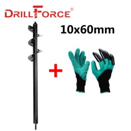 8/9/10cm Garden Auger Spiral Earth Drill Bit Flower Planter Hex Shaft Planting Hole Digger Tool 25/30/35/40/45/50/60cm Long