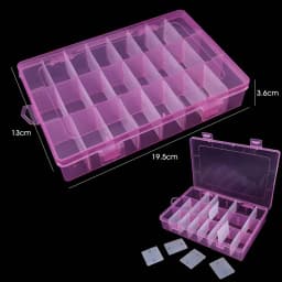 4 Sizes Jewelry Box Organizer Storage Container Plastic Organizer Box with Adjustable Dividers for Beads Art DIY Crafts