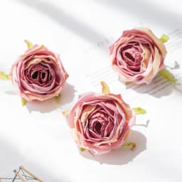 5 Pcs Artificial Roses Head Valentine Decora Home Room Wedding Wreath Bridal Accessories Clearance Garland Material Fake Flowers