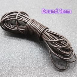 2m/Lot Brown Genuine Leather Cord 1/2/3/4/5/6/8mm Round Flat Leather Strap Rope String for DIY Bracelet Necklace Jewelry Making
