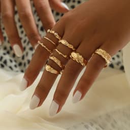 Trendy Geometric Moon Knuckle Finger Rings Set For Women 2021 Bohemian Crystal stone Female Ring Wedding Jewelry