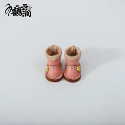 New 1/12bjd Bjd Doll Shoes High Top Handmade Leather Cowhide Boots Obitsu 11 Shoes OB11 Size GSC Doll 11cm Body 9