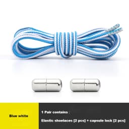 Colourful No Tie Shoe laces Round Shoelaces for Sneakers Elastic Laces without ties Kids Adult Quick Shoe lace Rubber Bands