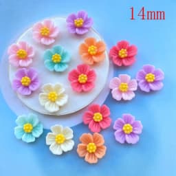 30Pcs Kawaii Cute Mixed Flowers Flat back Resin Cabochons Scrapbooking DIY Jewelry Craft Decoration Accessorie E199