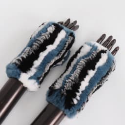 New Women 100% Real Genuine Knitted Rex Rabbit Fur Mittens Winter Warm Lady Real Fur Fingerless Gloves Handmade Knit Fur Mitten