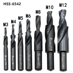 90/180 Degree M35 Cobalt/HSS Counterbore Twist Step Drill Bit For Metal Steel Drilling Hole And Chamfering M3M4M5M6M8M10M12