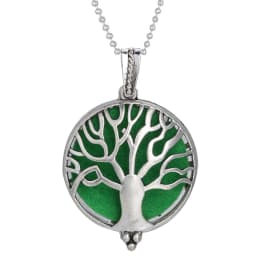 Tree of Life Aroma Diffuser Necklace Perfume Essential Oil Diffuser Aromatherapy Locket Pendant Necklace Fashion Jewelry