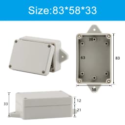 Wall Mounted Outdoor Gray Plastic Enclosures Custom IP65 ABS Waterproof Electrical Junction Box Eith Ear Electrical Project Box