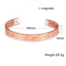 Vinterly Pure Copper Bracelets Men Magnetic Arthritis Relief Adjustable Magnets Cuff Banglse Health Energy Jewelry Women Men