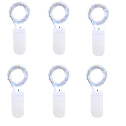 6Pcs LED String Light 1M 2M 3M Battery Operated LED Fairy Garland Lights for Wedding Christmas Festival Party Home Decoration
