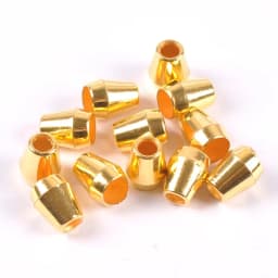 50pcs Silver/Golden Plastic Bell Stopper Without Lid Cord Lock Ends Toggle Clip Rope for Sportswear Backpack Bags DIY Kits