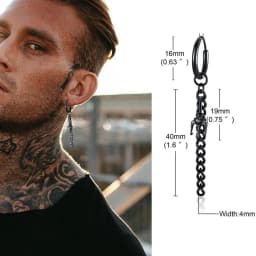 FUN GRENADE SHAPED EARRINGS FOR MEN JEWELRY STAINLESS STEEL HOOP EARING GIFT FOR HIM