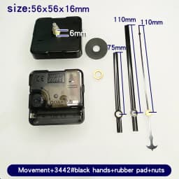 Quartz Clock Movement Kit With Gold Clock Hands Non Ticking Wall Clock Mechanism DIY Clock Making Repair Parts