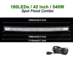 22 32 42 50 52'' Inch Straight Curved Led Light Bar Spot Flood LED Car Lights Offroad Driving Fog Lamp Truck 4x4 ATV UTV 12V 24V