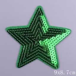 Pulaqi 14 styles Sequined star Patches Sticker On Clothes Iron on Heart Appliqued Sewing Garment Jeans Decor Embellishment DIY