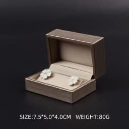 New Satin cloth jewelry box Gold PU Leather Ring Box Bracelet Necklace Box Pendant Gift Box For Jewelry Wedding Gift Box