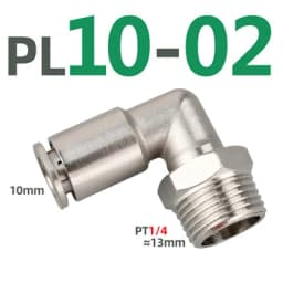 PL brass nickel-plated metal pneumatic connector 1/8" 1/4" 3/8" 1/2" external thread hose air compressor high pressure connector
