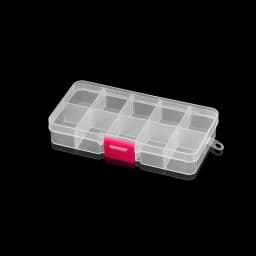 10 Slots Plastic Rectangle Slot Adjustable Necklace Transparent Storage Box Case Holder Craft Organizer Beads Jewelry Container