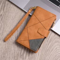 Luxury Leather Zipper Case for iPhone 13 12 11 Pro Max XS XR 7 8 Plus SE 2020 6 6S Mini Wallet Cover Multi Card Slots Phone Bag