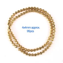 AAA+ Color Retention Gold Plated Natural Hematite Beads Round Cube Cylinder Loose Rondelle Beads For Jewelry Making DIY Bracelet