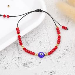 Turkish Evil Eye Bracelet Sets Colorful Crystal Resin Bead Rope Chain Eyes Lucky Couple Male Bracelets for Women Charm Jewelry