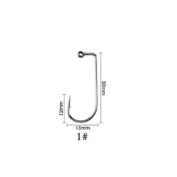 50pcs High Carbon Steel Fishhook Black 90 Degree Aberdeen Offset Jig Fly Tying Strong Wire Fishing Hooks Sea Ocean Accessories