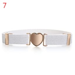Kids Heart Buckle-Free Elastic Belt Adjustable Stretch Canvas Belt Boys Girls Casual Jeans Pants Dresses Children Belts