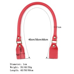 2Pcs 40cm 50cm 60cm Genuine Leather Handle Bag DIY Fasteners Pens Replacement Bag Handles Band Belt Handmade Bag Accessories