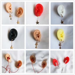 1 Pieces New Silicone Ear Model Professional Practice Piercing Tools Earring Ear Stud Display Tools Can Be Reused Body Jewelry