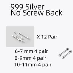 La Monada Sterling Silver Stud Earrings Women Two Ball Fine 925 Silver Jewelry Woman Earrings Stud Silver 999 Keep Piercing Nut
