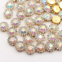 8mm-12mm Sunflower Silver Claw Sew On Rhinestones Glitter Crystals Stones Fabric Glass Beads DIY Sewing Rhinestones Crafts Gems