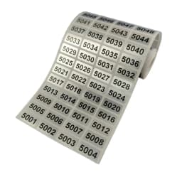 1000 Labels Consecutive Number Inventory Storage Sticker Waterproof 20mm x 10mm 001 to 10000 For Choice