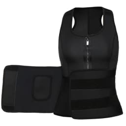 Mens Waist Trainer Vest Slimming Body Shaper Compression Shirt Workout Tank Top Shapewear Fitness Undershirt Fat Burn Sauna Suit