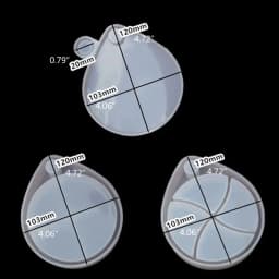 Teardrop Shape Rotating Jewelry Box Resin Casting Mold 3-Tiered Tray Jewelry Storage Organizer Silicone Mold Art Craft Tools