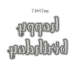 2022 New Arrival Metal Happy Birthday Phrase Word Letter Cutting Dies for Scrapbooking Greeting Card Making Stencils Paper Craft