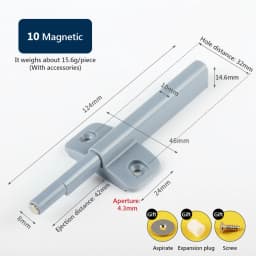 Kitchen Cabinet Catches Door Stop Drawer Damper BuffersSoft Quiet Close with Srews Invisible Handle Home Furniture Hardware