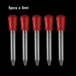 2/5pcs 5ml Clear Silicone Dropper Graduated Pipette Liquid Food Dropper for Epoxy Resin Candy Molds Jewelry Making Tools