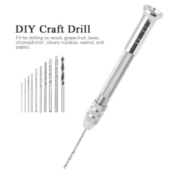 Mini Hand Drill Precision Resin Molds Tool With 10pc Twist Drill Bits For Resin Plastic Wood Keychain Pendant Jewelry Making
