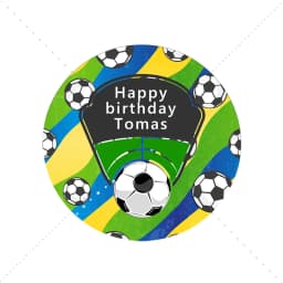 Football Soccer Theme Party Decor Stickers Labels Customize Text Happy Birthday Personalized Stickers Soccer Party Decor